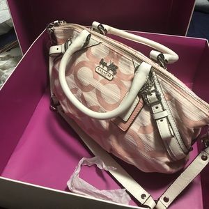 Pink/Cream Coach Handbag